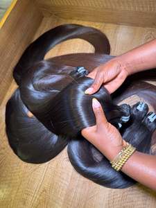 Extensiones de Cabello Humano Virgen Doblemente Tramado, Lisas, Rizadas, Onduladas Naturales, Aptas para Teñir y Decolorar a Rubio - Product Image 1