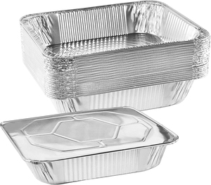 Contenedor de aluminio personalizado para maíz en la hoja, apto para microondas, para derretir <span class=keywords><strong>mantequilla</strong></span>, bandejas para barbacoa, <span class=keywords><strong>con</strong></span> tapa de aluminio ecológica - Product Image 1