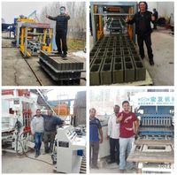 Machine à fabriquer des briques manuelle célèbre, ligne de production de blocs de béton HF bon marché, QTJ4-35B2, malaxeur à ciment avec palettes, longue durée de vie
