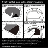 Patins de souris USB en verre non rétroéclairés, personnalisables à faible MOQ (50 pièces par couleur), pour MX Master 3/3s, lisses, durables, fins, incurvés 2.5D