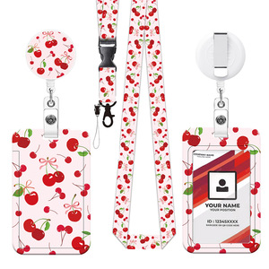 Manufacturer of <b>polyester</b> <b>lanyards</b>, name tags, travel badges, and hanging straps; logos and designs available; pink background; - Product Image 1