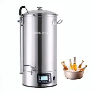 minibeerbrewery/mquina de cerveceria/stainless steel tank with lid/brewing kettle/ beer mash tun/ homebrewing machine