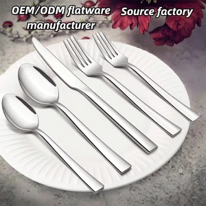 Ensemble <span class=keywords><strong>de</strong></span> couverts <span class=keywords><strong>de</strong></span> mariage Shouyuan modernes et écologiques en acier inoxydable, finition polie miroir, comprenant fourchette, couteau, cuillère - Lot en gros - Product Image 1