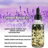 Minyak Pijat Bunga Kering Alami Berbahan Dasar Jojoba & Sweet Almond 12 Aroma untuk Spa Mewah & Pemasok Kecantikan Profesional