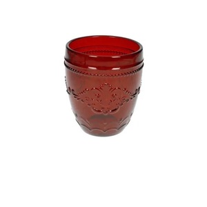 Juego de 6 vasos de cristal rojo para decoración de mesas de fiesta - Product Image 1
