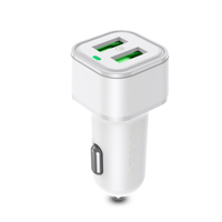Chargeur de voiture double USB 36W QC3.0 + QC3.0 à charge rapide DC 12V-24V avec circuit intégré intelligent