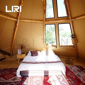 Grande tente <span class=keywords><strong>tipi</strong></span> familiale de luxe pour 8 personnes, tente de camping pyramidale, fabrication de tentes à vendre - Product Image 6