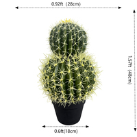 Plantes artificielles de cactus de 1,6 pied pour la décoration intérieure, écologiques, pour Thanksgiving et mariages, succulentes durables pour toutes les saisons en intérieur