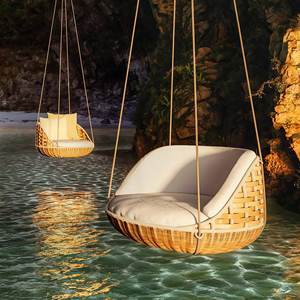 गर्म बिक्री आधुनिक डिजाइन आउटडोर उद्यान फर्नीचर एल्यूमीनियम मिश्र धातु संरचना रतन दिन बिस्तर लटकी स्विंग बिस्तर सोफे - Product Image 3