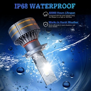 Tăng Led Ô Tô Đèn Pha M8Pro Không Thấm Nước IP68 H4 H7 9005 9006 280W 6000K 40000LM Xe LED Đèn Pha Bóng Đèn - Product Image 4