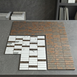 Azulejo de pared de mosaico autoadhesivo, porcelana de alto brillo, azulejos decorativos brillantes de cerámica, contra salpicaduras - Product Image 2