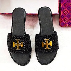 Wholesale 2026 New Summer Simple Retro Flat <b>Slide</b> Slipper Women's Comfort Rhinestone-Embellished Slipper - Product Image 3