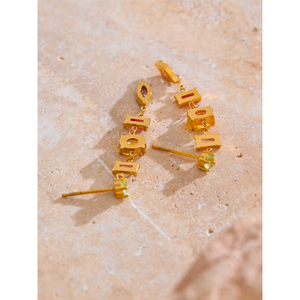 JINYOU 7156, Pendientes Colgantes <span class=keywords><strong>de</strong></span> Circonia Colorida, Diseño Moderno, Cadena <span class=keywords><strong>de</strong></span> <span class=keywords><strong>Acero</strong></span> <span class=keywords><strong>Inoxidable</strong></span>, Pendientes <span class=keywords><strong>de</strong></span> Circonia para Mujer - Product Image 5