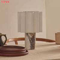 Lampe de table LED rechargeable de créateur Base en marbre pour la lecture au chevet Lumière de table LED à gradation tactile moderne pour bar restaurant