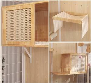 Villa pour chat <span class=keywords><strong>de</strong></span> luxe personnalisable <span class=keywords><strong>de</strong></span> haute qualité avec zones d'escalade et <span class=keywords><strong>de</strong></span> <span class=keywords><strong>repos</strong></span> multi-niveaux pour chats <span class=keywords><strong>de</strong></span> grande et moyenne taille - Product Image 3