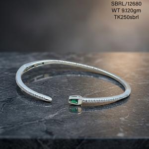 Stunning Exclusive Collection 92.5 <b>Silver</b> Rhodium Plated Handmade Peace Shape CZ <b>Bracelets</b> Hallmarked Jewellery Featuring Unique - Product Image 3