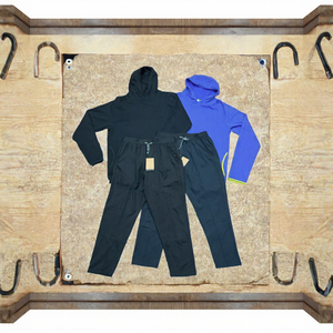 Conjunto de Sudadera con Capucha y Pantalones Deportivos para Hombre, Otoño-Invierno 2026, Nuevo, Casual, Estampado, 100% Algodón, Transpirable, 400g, Holgado, Cálido y Elástico - Product Image 2