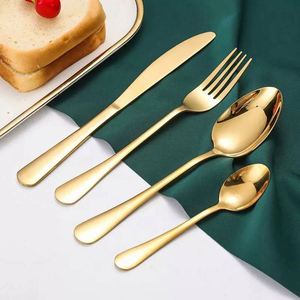 1010 Cutlery Set 24pcs Stainless Steel Knife Spoon Fork Cutlery Holder Set Gold Wedding Cutery Set - Product Image 4