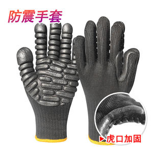 ถุงมือยาง TPR ป้องกันแรงกระแทก ป้องกันการเจาะทะลุ สำหรับงานเจาะและขุดน้ำมัน พร้อมพื้นผิวลายเพชรขนาดเล็ก - Product Image 5