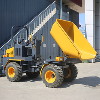 Mini-chargeuse sur pneus hydraulique 4x4 avec benne basculante avant pour camion-benne