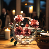 FLIEGENDE BLUMEN Hochzeits dekoration Tisch blumen Künstliche Rosen können angepasst werden Büttenpapier Kunst Rote Rosen