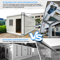 Cbox Maison en conteneur détachable préfabriquée modulaire à 2 étages avec grand bureau avec mur rideau en verre