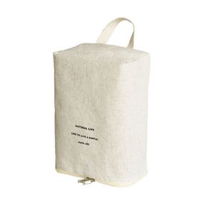 Minimalist Fabric Storage Bag Foldable With Zipper for Home Closet Organization Natural Life Cloth Art Design - Product Image 1