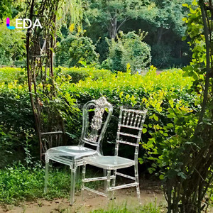 LEDA clásico multifuncional Hotel boda banquete muebles acrílico transparente cristal recepción silla - Product Image 6