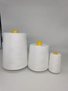 100% fil à coudre en polyester motif teint en filament blanc écologique fil filé courtois - Product Image 6