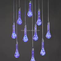 Lampes à LED en forme de goutte de cristal Muwei, lumières suspendues pour plafond, guirlandes lumineuses pour événements, banquets, décoration de scène