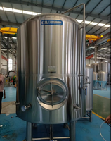 Vente en gros de cuves de fermentation en acier inoxydable 304/316 pour la production de cidre de pomme et de bière, équipement avec moteur PLC, 3000L