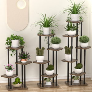 Multi-strato verniciato a polvere MDF e metallo fioriera pavimento in piedi <span class=keywords><strong>balcone</strong></span> fioriera per la casa e il giardino di stoccaggio - Product Image 3