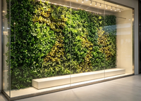 Panneaux de décoration de jardin vertical intérieur-extérieur, mur végétal artificiel, type herbe, fleur pour la décoration de la maison