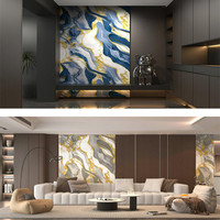 Nouvelle série de couleurs, panneau mural en marbre avec revêtement UV, feuille de PVC haute brillance pour revêtement mural intérieur de magasin commercial