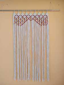 Handcrafted Macrame Wave <b>Curtain</b> Bohemian Yarn Decorative Door Window <b>Drape</b> for Home Office Hotel - Product Image 1