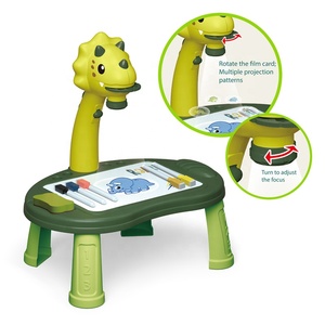 Tavolo da gioco con proiezione di dinosauri, tavolo didattico 3 in 1 con lavagna per scrivere e set da gioco con gioco degli scacchi a <span class=keywords><strong>serpente</strong></span> - Product Image 3