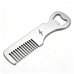 Peines de Acero Inoxidable para Barba, con Dientes Anchos, para Mujeres y Niñas, con Logotipo Personalizado de Fábrica, Peine de Metal para Cortar el Cabello y Aplicar Aceite para Hombres - Product Image 4