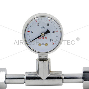 Vannes Aite 2 têtes, connecteur 540, pont d'oxygène, interface de bouteille d'oxygène avec manomètre, essentiel pour une alimentation en gaz efficace - Product Image 1