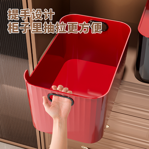 Caja de almacenamiento de escritorio con tapa, organizador rectangular para sala de estar, juguetes para refrigerios y artículos varios - Product Image 3