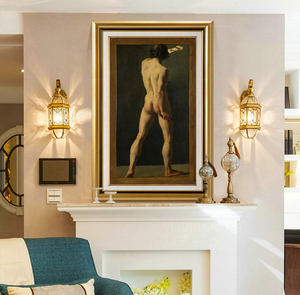 Modern Light Luxury Living Room Wall Decoration <strong>Art</strong>: Sexy <strong>Male</strong> Body Oil Painting Wall <strong>Art</strong> for Residential Decoration - Product Image 6