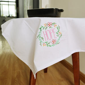 Serviettes en coton brodées 45x65cm 3 pièces Smile Love Live Simply Home Decor Ensemble de linge de table pour la cuisine - Product Image 3