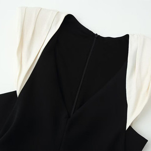 ZATRHMBM <span class=keywords><strong>Vestido</strong></span> <span class=keywords><strong>Midi</strong></span> Elegante Retro con Hombros Descubiertos y Cuello en V para Mujer, Nueva Moda Verano 2026 - Product Image 3