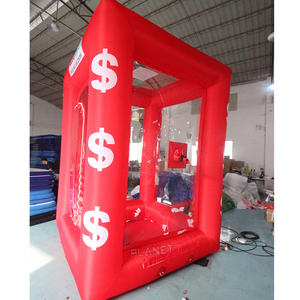 नया ट्रेंड मनी कैथिंग फ्लाइंग बूथ इन्फ्लैटेबल मनी ग्रैब मशीन इन्फ्लैटेबल कैश क्यूब - Product Image 4