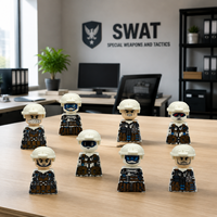 Set de Bloques de Construcción de Fuerzas Especiales SWAT, Piezas de Construcción de Ensamblaje Perfecto, Incluye Set de Placas de Armadura Táctica