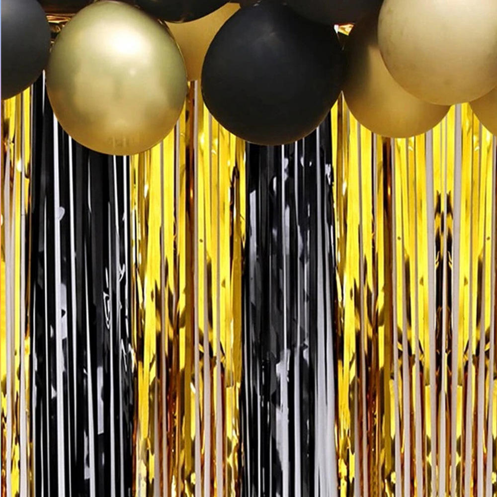 Rideau de pluie en or noir de 12 m
