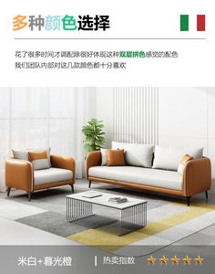 Zitai – canapé 1, 2, 3 places, 1 + 1 + 3 places, cuir PU moderne, pour salon, bureau, design moderne pour <span class=keywords><strong>meett</strong></span> - Product Image 3