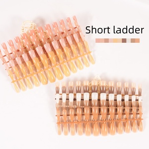 Ongles à presser rose nude de haute qualité, 240 pièces en boîte, couleurs unies, couverture complète, différents types, pointes d'ongles souples pour le nail art - Product Image 5