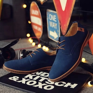 Chaussures habillées décontractées pour hommes Printemps-Été-Automne, à enfiler, pour mariage, bureau, carrière, tendance, bout rond, en cuir véritable, avec amorti - Product Image 3