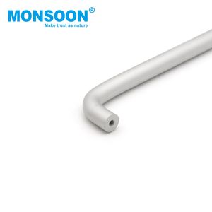 Herrajes para Muebles, Tiradores para Armarios de Cocina, Tiradores de Perfil de Aluminio Plateado con Doble Orificio, Tiradores en Forma de T para Cocina - Product Image 5