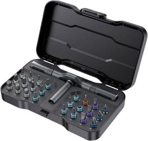 Juego de Destornilladores de Trinquete Multifuncional Profesional 24 en 1 con Mango en T, Puntas S2 con Punta Magnética para Reparaciones Domésticas y Bricolaje - Product Image 2